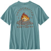 Carhartt 107261 Men's Relaxed Fit Lightweight Short-Sleeve Pocket Fire Graphic T-Shirt 2X Tall Summer Blue