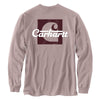Carhartt 106040 Men's  Loose Fit Heavyweight Long-Sleeve Pocket Script Graphic T - 2X-Large Tall - Mink