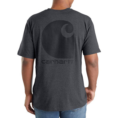 Carhartt 103559 Men's Workwear C-Logo Graphic Pocket Short Sleeve T-Shirt - 020-GNH - LRG - TLL Granite Heather