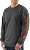 Carhartt K231 mens Loose Fit Heavyweight Long-Sleeve Logo Sleeve Graphic T-Shirt