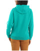 Carhartt 102791 Women's Relaxed Fit Midweight Logo Sleeve Graphic Sweatshirt, Vintage Aqua, Medium