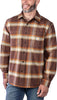 Carhartt 105945 Men's Rugged Flex Relaxed Fit Midweight Flannel Long-S - Small Regular - Chestnut