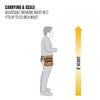 Carhartt B0000526 Padded Tool Belt, Rugged Tool Belt with Tool and Fastener Storage Pockets