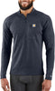 Carhartt MBL120 Mens Force Midweight Synthetic-Wool Blend Base Layer Quarter-Zip Pocket Top