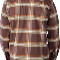 Carhartt 105945 Men's Rugged Flex Relaxed Fit Midweight Flannel Long-S - Small Regular - Chestnut