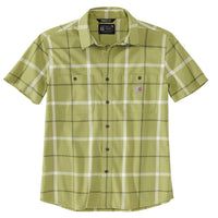 Carhartt 105701 Men's Rugged Flex Relaxed Fit Lightweight Short Sleeve Work Shirt Olive Medium