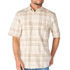 Carhartt Men's 107273 Fort Loose Short Sleeve Plaid Shirt Large Eggshell