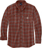 Carhartt 105949 Men's Relaxed Fit Midweight Plaid Print Long Sleeve Button
