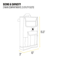 Carhartt B0000556 Front Seat Car Organizer, Passenger Seat Storage & Organization for Books, Files, Folders, Laptop & More, Front Seat Organizer (Black)