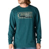 Carhartt 107039 Men's Loose Fit Heavyweight Long-Sleeve Logo Graphic T-Shirt 2X Tall Greenstone Heather