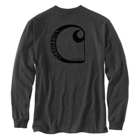 Carhartt 106363 Men's Relaxed Fit Heavyweight Long-Sleeve Pocket C Graphic T-Shirt X-Large Tall Carbon Heather