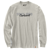 Carhartt 105424 Men's Relaxed Fit Heavyweight Long-Sleeve Script Graphic T-Shir - X-Large Tall - Malt