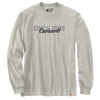 Carhartt 105424 Men's Relaxed Fit Heavyweight Long-Sleeve Script Graphic T-Shir - XXX-Large - Malt