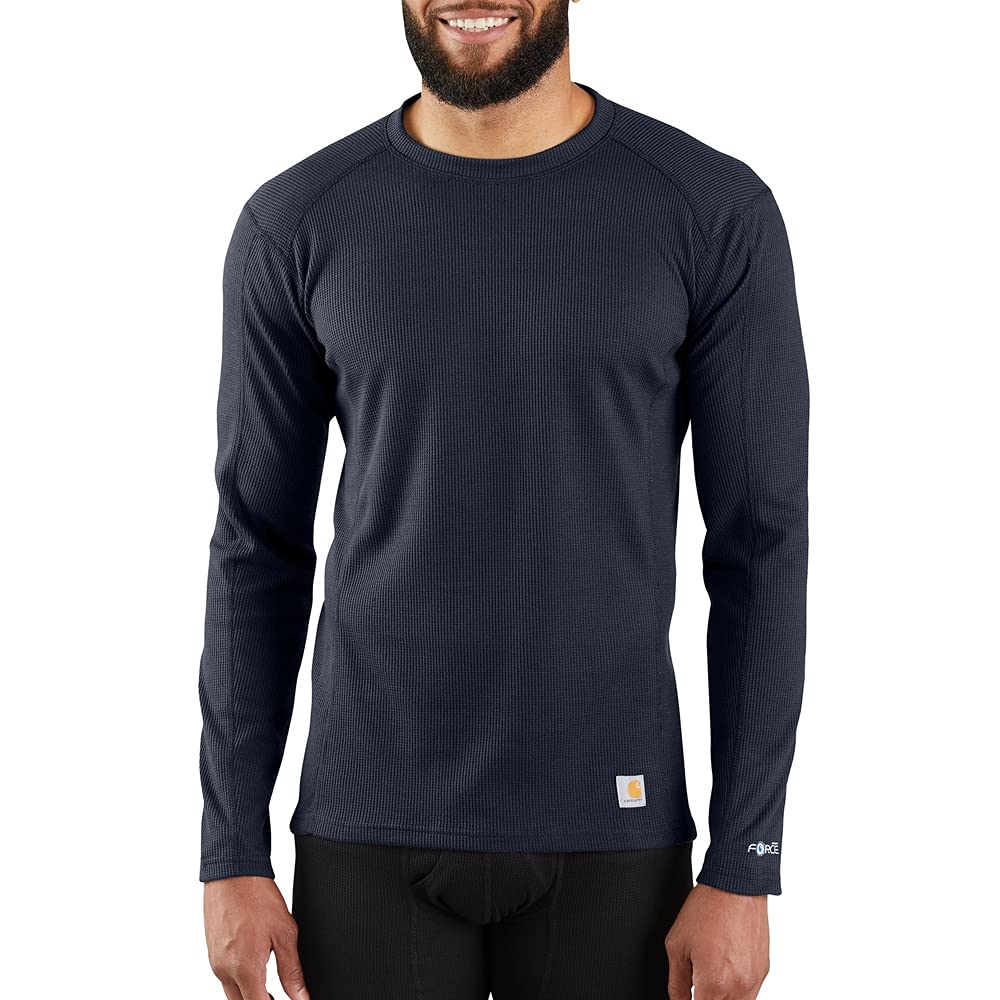 Carhartt Men's MBL113 Base Force® Midweight Base Layer Classic Crew - X-Large - Navy