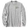 Carhartt 105423 Men's Relaxed Fit Heavyweight Long-Sleeve Crafted Graphic T-Shi - 2X Tall - Heather Gray