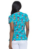 Dickies EDS Women Scrubs Top V-Neck Print DK616, S, It was Owl A Dream