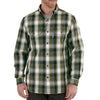 Carhartt 102214 Mens Fort Plaid Long Sleeve Shirt Army Green XL (Reg)