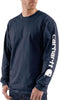 Carhartt K231 mens Loose Fit Heavyweight Long-Sleeve Logo Sleeve Graphic T-Shirt