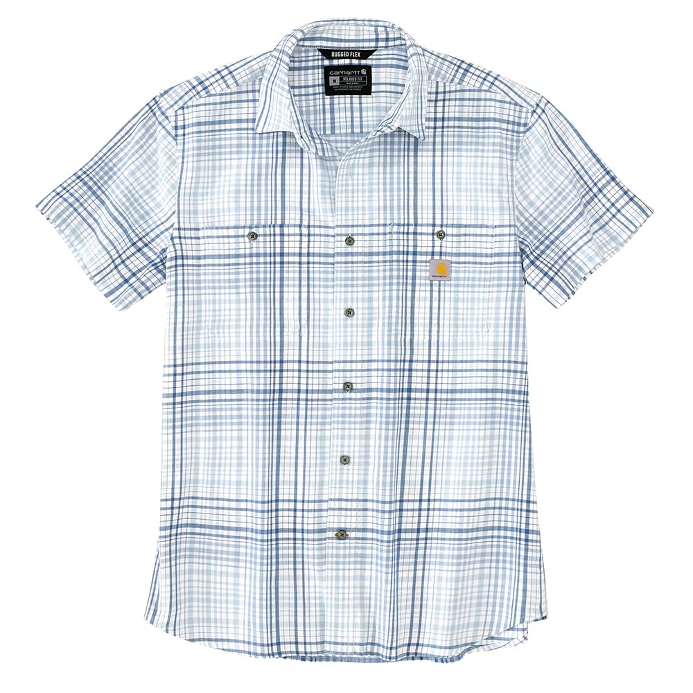 Carhartt 106139 Men's Rugged Flex® Relaxed Fit Lightweight Short-Sleeve - Large - Fog Blue