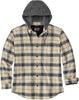 Carhartt Men's Rugged Flex Relaxed Fit Flannel Fleece Lined Hooded Shirt Jac