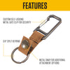 Carhartt Unisex Adult Durable Metal Key Keeper, Belt Loop Key Ring Holder with Self-Locking Metal Gate Clip for Car/Home Keys