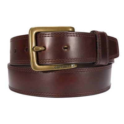Carhartt A0005503 Men's Rugged Leather Engraved Buckle Belts, Brown w/OEB Finish, 48