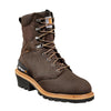 Carhartt 8” Waterproof Leather Logger Boot – Composite Toe Work Boots for Men with Goodyear Welt, Slip-Resistant Outsole, EH Rated