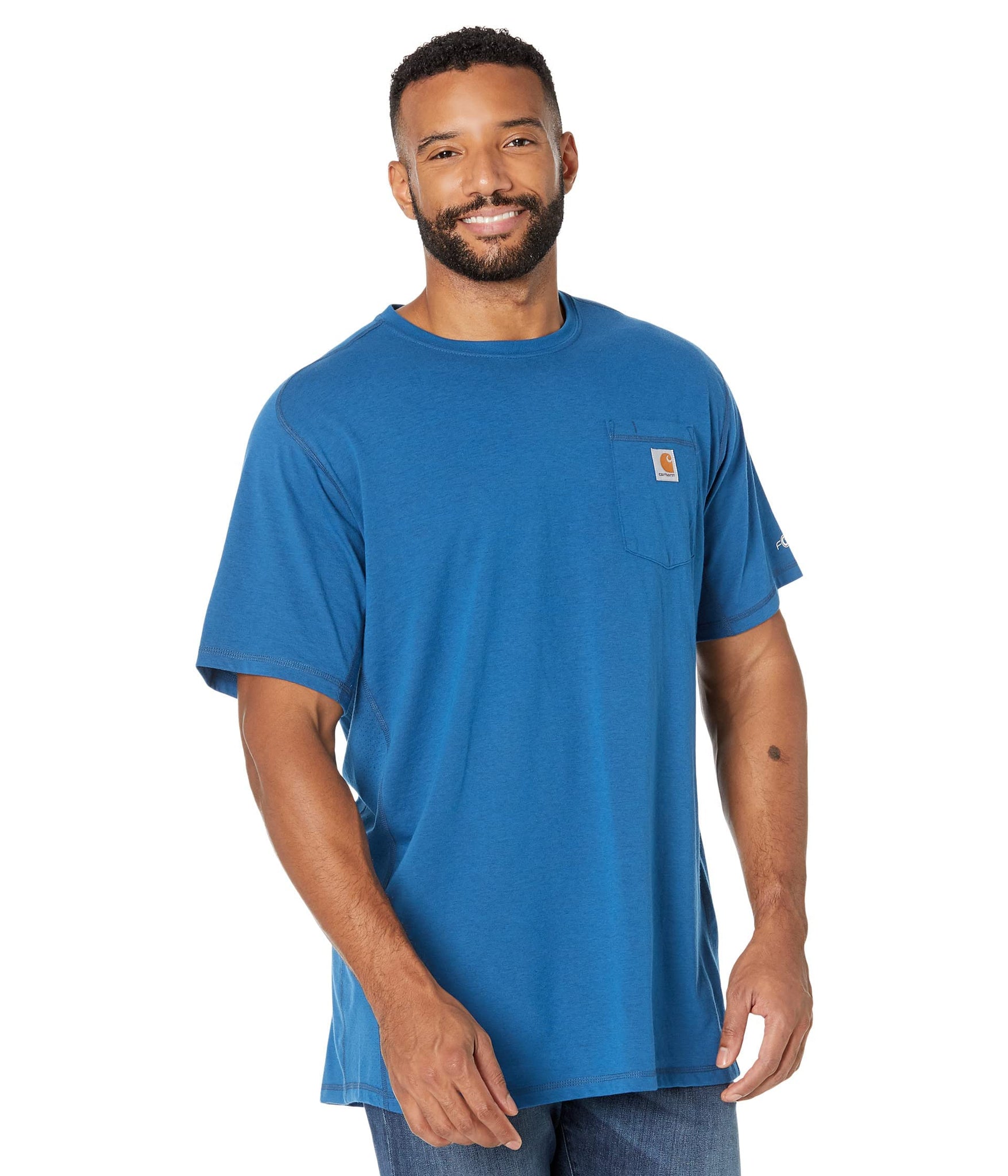 Carhartt 106652 Men's Force Relaxed Fit Midweight Short-Sleeve Pocket ...