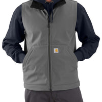 Carhartt 106439 Men's Rain Defender Relaxed Fit Softshell Vest, Steel