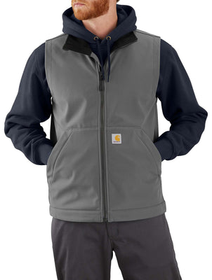 Carhartt 106439 Men's Rain Defender Relaxed Fit Softshell Vest, Steel