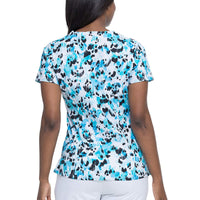 Dickies EDS Women Scrubs Top V-Neck DK617, XS, Animal Instinct