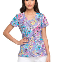 Dickies EDS Women Scrubs Top V-Neck DK700, S, Owl See You Soon