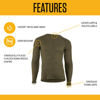 Carhartt Men's MBL113 Base Force® Midweight Base Layer Classic Crew - X-Large - Navy