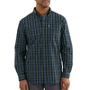 Carhartt Men's Bellevue Long Sleeve Shirt Dark Cobalt Button-up Shirt