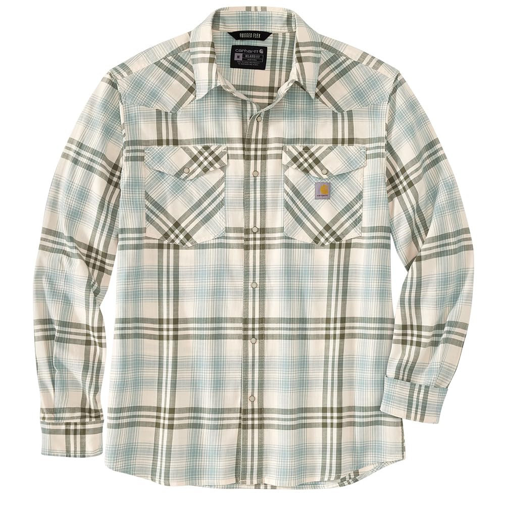 Carhartt 106430 Men's Montana Rugged Flex Relaxed Fit Lightweight Long-Sleeve S - Medium Regular - Patina