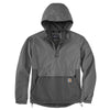 Carhartt 105749 Men's Rain Defender Loose Fit Lightweight Packable Anorak, Steel/Gravel, Small