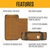 Carhartt B0000591 Utility Roll Organizer, Durable, Water-Resistant Tool Roll, Carhartt Brown, 16 Pocket