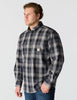 Carhartt 107012 Men's Loose Fit Midweight Chambray Long-Sleeve Plaid Shirt
