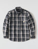 Carhartt 107012 Men's Loose Fit Midweight Chambray Long-Sleeve Plaid Shirt