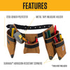 Carhartt B0000526 Padded Tool Belt, Rugged Tool Belt with Tool and Fastener Storage Pockets