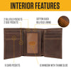 Carhartt B0000639 Men's Rugged Leather Triple Stich Wallet, Available in Multiple Styles