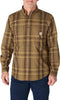 Carhartt 107012 Men's Loose Fit Midweight Chambray Long-Sleeve Plaid Shirt