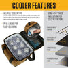 Carhartt Insulated Two Compartment Cooler, Durable Water Repellent Material W/Front Zippered Pocket for Camping, Beach & Travel