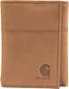 Carhartt B0000648 Men’s Full Grain Saddle Leather Wallets, RFID Blocking Bifold, Trifold, and Front Pocket Options, Gifts for Men