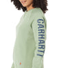 Carhartt 104410 Women's Midweight Graphic Sweatshirt - X-Small Regular - Jade Heather