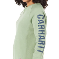 Carhartt 104410 Women's Midweight Graphic Sweatshirt - X-Small Regular - Jade Heather