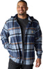Carhartt Men's Rugged Flex Relaxed Fit Flannel Fleece Lined Hooded Shirt Jac