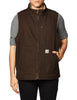 Carhartt 104277 Men's Loose Fit Washed Duck Sherpa-Lined Mock-Neck Vest