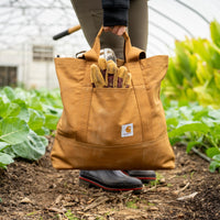 Carhartt B0000583 Vertical 18L Firm Duck Tote Bag, Firm Duck Cotton Material W/Hand and Shoulder Straps, Carhartt Brown