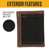 Carhartt B0000639 Men's Rugged Leather Triple Stich Wallet, Available in Multiple Styles
